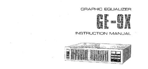 KENWOOD GE-9X GRAPHIC EQUALIZER INSTRUCTION MANUAL 11 PAGES ENG