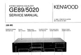 KENWOOD GE89 GE5020 GE-89 GE-5020 STEREO GRAPHIC EQUALIZER SERVICE MANUAL INC SCHEMATIC DIAGRAMS 16 PAGES ENG