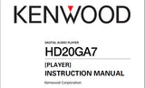 KENWOOD HD20GA7 DIGITAL AUDIO PLAYER INSTRUCTION MANUAL 85 PAGES ENG
