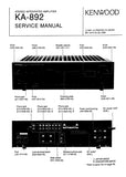 KENWOOD KA-892 STEREO INTEGRATED AMPLIFIER SERVICE MANUAL INC SCHEMS 24 PAGES ENG
