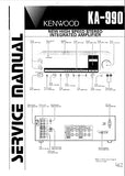 KENWOOD KA-990 NEW HIGH SPEED STEREO INTEGRATED AMPLIFIER SERVICE MANUAL INC SCHEMS 13 PAGES ENG