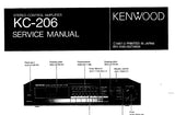 KENWOOD KC-206 STEREO CONTROL AMPLIFIER SERVICE MANUAL INC SCHEMS 16 PAGES ENG