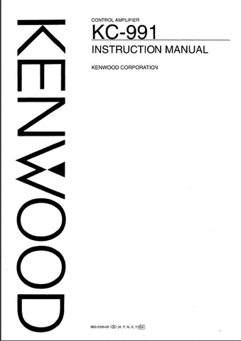 KENWOOD KC-991 CONROL AMPLIFIER INSTRUCTION MANUAL 20 PAGES ENG