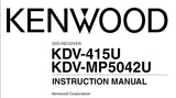 KENWOOD KDV-415U KDV-MP5042U DVD RECEIVER INSTRUCTION MANUAL 42 PAGES ENG