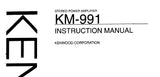 KENWOOD KM-991 STEREO POWER AMPLIFIER INSTRUCTION MANUAL 12 PAGES ENG