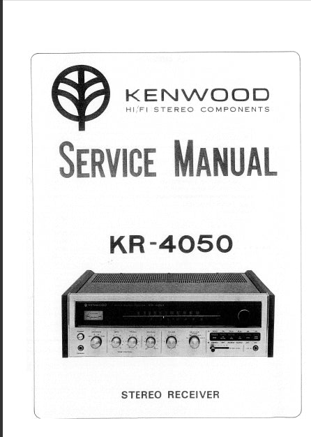 KENWOOD KR-4050 STEREO RECEIVER SERVICE MANUAL INC SCHEMS 38 PAGES ENG