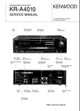 KENWOOD KR-A4010 AM FM STEREO RECEIVER SERVICE MANUAL INC SCHEMATIC DIAGRAMS 36 PAGES ENG