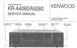 KENWOOD KR-A4060 KR-A5060 FM AM RECEIVER SERVICE MANUAL INC SCHEMATIC DIAGRAMS 64 PAGES ENG