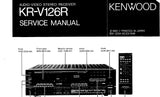 KENWOOD KR-V126R AV STEREO RECEIVER SERVICE MANUAL INC SCHEMATIC DIAGRAMS 42 PAGES ENG