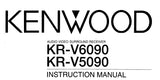 KENWOOD KR-V6090 KR-V5090 AV SURROUND RECEIVER INSTRUCTION MANUAL 35 PAGES ENG