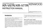 KENWOOD KR-V87R KR-V77R AM FM STEREO RECEIVER INSTRUCTION MANUAL 25 PAGES ENG