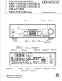 KENWOOD KRF-V7030D KRF-V7030D-S KRF-V8030D KRF-V8030D-S VR-407 VR-409 AV SURROUND RECEIVER SERVICE MANUAL INC SCHEM DIAGS 40 PAGES ENG