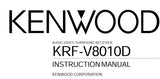 KENWOOD KRF-V8010D AV SURROUND RECEIVER INSTRUCTION MANUAL 28 PAGES ENG