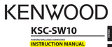 KENWOOD KSC-SW10 POWERED SUBWOOFER INSTRUCTION MANUAL 9 PAGES ENG