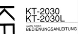 KENWOOD KT-2030 KT-2030L AM FM TUNER BEDIENUNGSANLEITUNG 23 SEITE DEUT