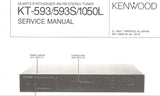 KENWOOD KT-593 KT-593S KT-1050L QUARTZ SYNTHESIZER AM FM STEREO TUNER SERVICE MANUAL INC SCHEMS 37 PAGES ENG