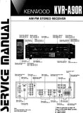 KENWOOD KVR-A90R AM FM STEREO RECEIVER SERVICE MANUAL INC SCHEMATIC DIAGRAMS 26 PAGES ENG