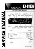 KENWOOD KX-1100G STEREO CASSETTE DECK SERVICE MANUAL INC SCHEMS 20 PAGES ENG