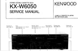 KENWOOD KX-W6050 STEREO DOUBLE CASSETTE DECK SERVICE MANUAL INC SCHEMS 43 PAGES ENG