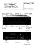 KENWOOD KX-W8040 STEREO DOUBLE CASSETTE DECK SERVICE MANUAL INC SCHEMS 28 PAGES ENG