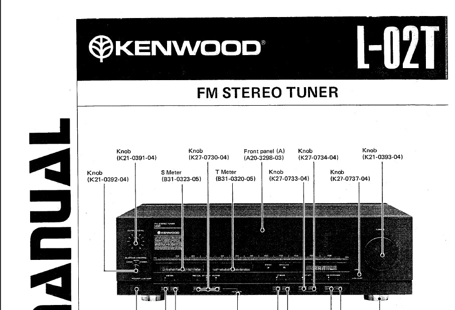 KENWOOD L-02T FM STEREO TUNER SERVICE MANUAL INC SCHEMS 23 PAGES ENG