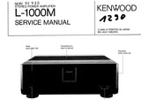 KENWOOD L-1000M STEREO POWER AMPLIFIER SERVICE MANUAL INC SCHEM DIAGS 12 PAGES ENG