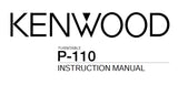 KENWOOD P-110 TURNTABLE INSTRUCTION MANUAL 8 PAGES ENG