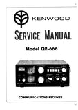 KENWOOD QR-666 COMMUNICATIONS RECEIVER SERVICE MANUAL INC SCHEMATIC DIAGRAMS 34 PAGES ENG