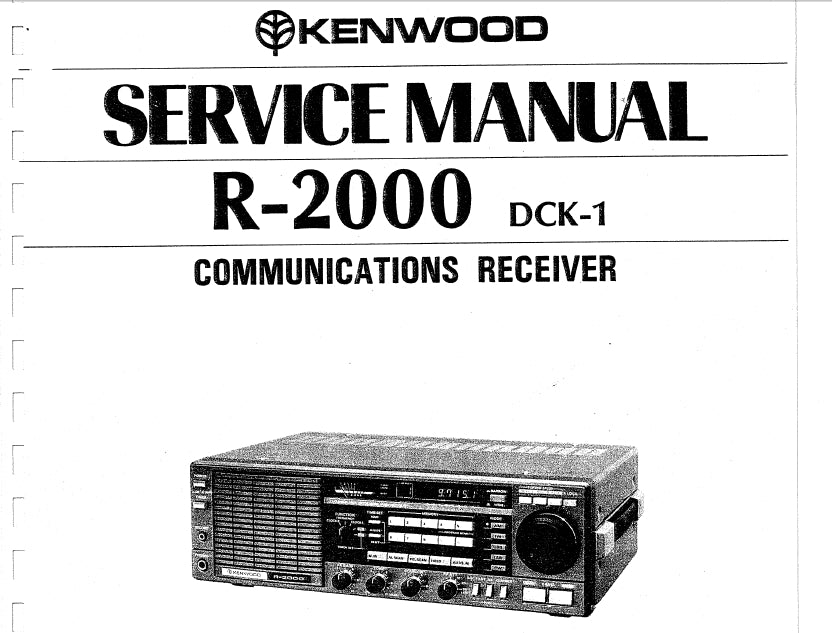 KENWOOD R-2000 COMMUNICATIONS RECEIVER SERVICE MANUAL INC SCHEMATIC DIAGRAMS 32 PAGES ENG