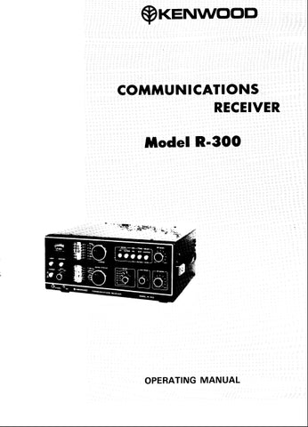 KENWOOD R-300 COMMUNICATIONS RECEIVER OPERATING MANUAL 28 PAGES ENG