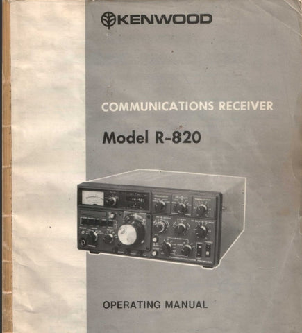 KENWOOD R-820 COMMUNICATIONS RECEIVER OPERATING MANUAL 40 PAGES ENG