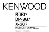 KENWOOD R-SG7 FM AM RECEIVER DP-SG7 CD PLAYER X-SG7 CASSETTE TAPE DECK INSTRUCTION MANUAL 56 PAGES ENG