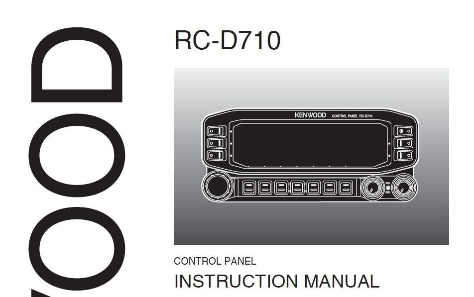 KENWOOD RC-D710 CONTROL PANEL INSTRUCTION MANUAL 41 PAGES ENG