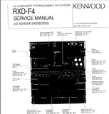 KENWOOD RXD-F4 UD COMPONENT SYSTEM COMPACT HIFI SYSTEM SERVICE MANUAL INC SCHEMS 76 PAGES ENG