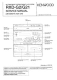 KENWOOD RXD-G2 RXD-G21 CD COMPONENT SYSTEM COMPACT HIFI SYSTEM SERVICE MANUAL INC SCHEMS 36 PAGES ENG