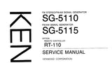 KENWOOD SG-5110 FM STEREO FM AM SIGNAL GENERATOR SG-5115 FM AM SIGNAL GENERATOR SERVICE MANUAL INC SCHEMS 38 PAGES ENG