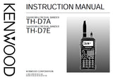 KENWOOD TH-D7A 144/440MHz FM DUAL BANDER TH-D7E 144/430MHz FM DUAL BANDER INSTRUCTION MANUAL 112 PAGES ENG