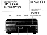 KENWOOD TKR-820 UHF DESK-TOP REPEATER SERVICE MANUAL INC SCHEMATIC DIAGRAMS 90 PAGES ENG