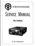 KENWOOD TR-7400A 2M FM TRANSCEIVER SERVICE MANUAL INC SCHEMATIC DIAGRAMS 46 PAGES ENG