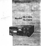 KENWOOD TS-120S TS-120V HF SSB TRANSCEIVER OPERATING MANUAL 33 PAGES ENG