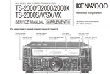 KENWOOD TS-2000/B2000/2000X TS-2000S/V/SX/VX ALL MODE MULTI-BAND TRANSCEIVER SERVICE MANUAL INC SCHEMS 79 PAGES ENG