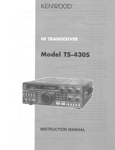 KENWOOD TS-430S HF TRANSCEIVER INSTRUCTION MANUAL 38 PAGES ENG