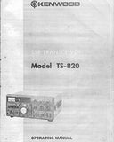 KENWOOD TS-820 SSB TRANSCEIVER OPERATING MANUAL 44 PAGES ENG