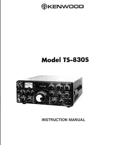 KENWOOD TS-830S HF SSB TRANSCEIVER INSTRUCTION MANUAL 38 PAGES ENG