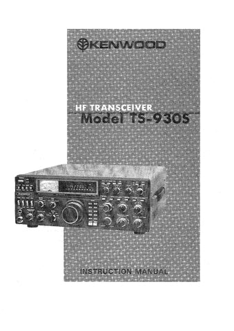 KENWOOD TS-930S HF TRANSCEIVER INSTRUCTION MANUAL 40 PAGES ENG