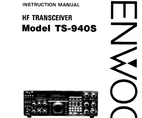 KENWOOD TS-940S HF TRANSCEIVER INSTRUCTION MANUAL 62 PAGES ENG – THE ...