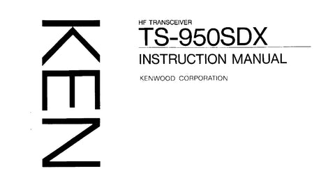 KENWOOD TS-950SDX HF TRANSCEIVER INSTRUCTION MANUAL 64 PAGES ENG