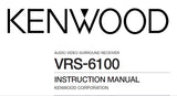 KENWOOD VRS-6100 AV SURROUND RECEIVER INSTRUCTION MANUAL 40 PAGES ENG