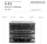 KENWOOD X-E5 STEREO DOUBLE AUTO REVERSE CASSETTE DECK SERVICE MANUAL INC SCHEMS 54 PAGES ENG