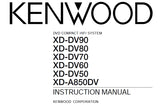 KENWOOD XD-DV90 XD-DV80 XD-DV70 XD-DV60 XD-DV50 XD-A850DV DVD COMPACT HIFI SYSTEM INSTRUCTION MANUAL 72 PAGES ENG